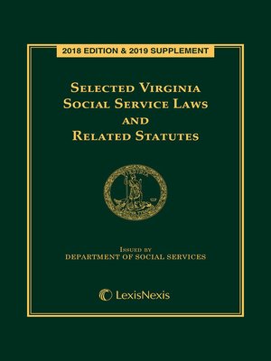 cover image of Selected Virginia Social Services Laws and Related Statutes